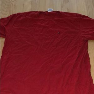 red tommy hilfiger shirt
